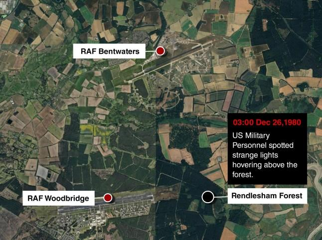 image-1 Il caso UFO nella Foresta di  Rendlesham 1980 nel Suffolk, Regno Unito